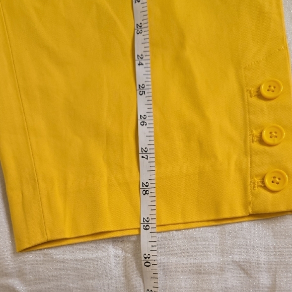 Talbots Yellow Capris Casual Cotton Blend - Picture 6 of 10